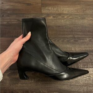 Acne Studios Black Leather Ankle Boots